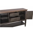Dakota 6PC 60-78-in Rectangle Expand Dining Table Set w Buffet Gray Brown Wood