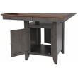 Dakota 5PC Extendable 42-54-in Pub Dining Storage Table Set in Brown & Gray Wood