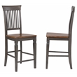 Dakota 9PC Extendable 42-54-in Pub Dining Storage Table Set in Brown & Gray Wood