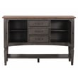 Dakota 6PC Extendable 42-54-in Pub Dining Table Set w Buffet Brown Gray Wood