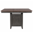 Dakota 6PC Extendable 42-54-in Pub Dining Table Set w Buffet Brown Gray Wood