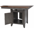 Dakota 6PC Extendable 42-54-in Pub Dining Table Set w Buffet Brown Gray Wood
