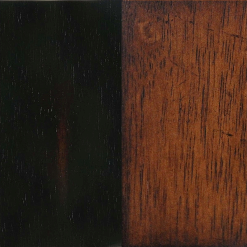 Sunset Trading 5PC 60-in Rectangular Extending Dining Table Set Black Brown Wood