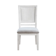 Sunset Trading Dover Dining Side Chair Upholstered Seat Off White Wood Set of 2