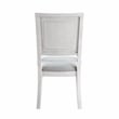 Sunset Trading Dover Upholstered Dining Side Chairs Cerused White Wood Set of 2