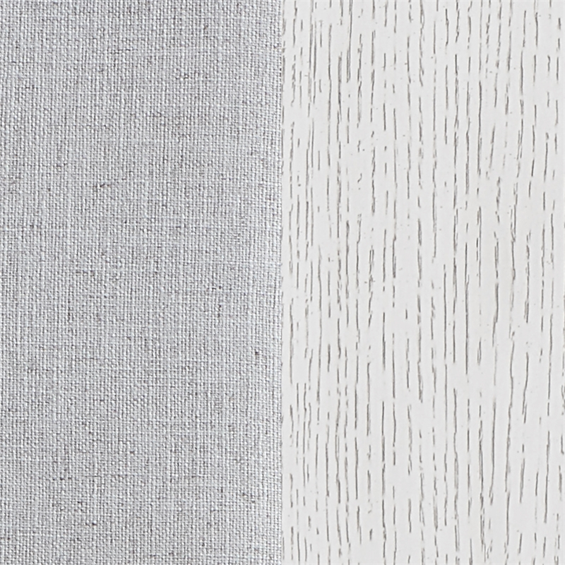 Sunset Trading Dover Upholstered Dining Side Chairs Cerused White Wood Set of 2