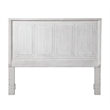 Sunset Trading Dover Queen Size Panel Bed Frame in Cerused White Oak Wood