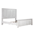 Sunset Trading Dover Queen Size Panel Bed Frame in Cerused White Oak Wood