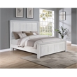 Sunset Trading Dover Queen Size Panel Bed Frame in Cerused White Oak Wood