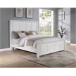 Sunset Trading Dover King Size Panel Bed Frame in Cerused White Oak Wood