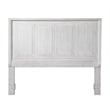 Sunset Trading Dover King Size Panel Bed Frame in Cerused White Oak Wood