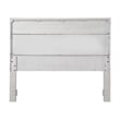 Sunset Trading Dover King Size Panel Bed Frame in Cerused White Oak Wood