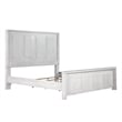 Sunset Trading Dover King Size Panel Bed Frame in Cerused White Oak Wood