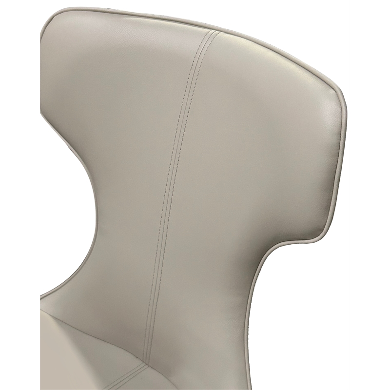 Echo Faux Leather Cream White & Black Dining Chairs Set of 4 Kitchen Sidechairs