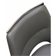 Sunset Trading Atlas Swivel Dining Armchair Dark Gray Faux Leather w Chrome Legs
