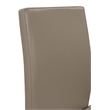 Sela Taupe Beige Faux Leather Padded Dining Chairs Set of 2 Kitchen Side Chairs