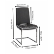 Sunset Trading Delta Black Faux Leather Chrome Cantilever Dining Chairs Set of 2
