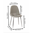 Venu Mocha Brown Faux Leather Dining Chairs with Chrome Legs Set of 2