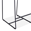 Bowden Counter Height Brown Top-Grain Buffalo Leather Stool Iron Sled Legs