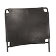 Bowden Counter Height Black Top Grain Buffalo Leather Stool w Iron Sled Legs