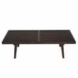 LeisureMod Mid-Century Inwood Platform Bench in Dark Walnut - 4 Feet