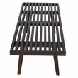 LeisureMod Mid-Century Inwood Platform Bench in Dark Walnut - 4 Feet