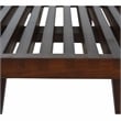 LeisureMod Mid-Century Inwood Platform Bench in Dark Walnut - 4 Feet