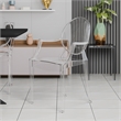 LeisureMod Carroll Modern Acrylic Dining Armchair in Clear Set of 4