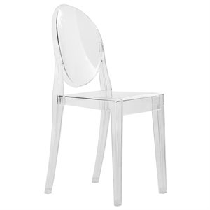 leisuremod marrion modern clear acrylic dining chair