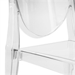 LeisureMod Marrion Modern Acrylic Dining Chair in Clear Set of 4