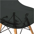 LeisureMod Dover Wood Eiffel Base Dining Side Chair in Black (Set of 4)