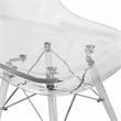 LeisureMod Dover Dining Side Chair With Acrylic Eiffel Base in Clear Set of 2