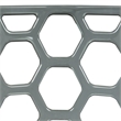 LeisureMod Dynamic Modern Plastic Dining Side Chair Honeycomb Design in Black