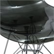 LeisureMod Cresco Modern Eiffel Base Dining Side Chair in Black