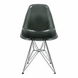 LeisureMod Cresco Modern Eiffel Base Dining Side Chair in Black Set of 2