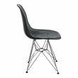 LeisureMod Cresco Modern Eiffel Base Dining Side Chair in Black Set of 4