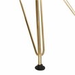 LeisureMod Cresco Modern Gold Eiffel Base Dining Side Chair Solid Red Set of 4