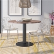 LeisureMod Cornelia Modern Plastic Dining Side Chair in Clear (Set of 2)