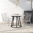 LeisureMod Cornelia Modern Plastic Dining Side Chair in Clear (Set of 4)