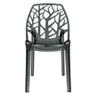 LeisureMod Cornelia Modern Plastic Dining Side Chair in Black