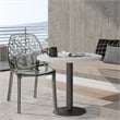 LeisureMod Cornelia Modern Plastic Dining Side Chair in Black