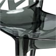 LeisureMod Cornelia Modern Plastic Dining Side Chair in Black (Set of 2)