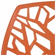 LeisureMod Cornelia Modern Plastic Dining Side Chair in Solid Orange Set of 2