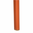 LeisureMod Cornelia Modern Plastic Dining Side Chair in Solid Orange Set of 2