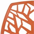 LeisureMod Cornelia Modern Plastic Dining Side Chair in Solid Orange Set of 4