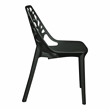 LeisureMod Cornelia Modern Plastic Dining Side Chair in Solid Black
