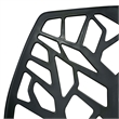 LeisureMod Cornelia Modern Plastic Dining Side Chair in Solid Black Set of 2
