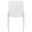 LeisureMod Murray Mid-Century Modern Dining Side Chair in Clear