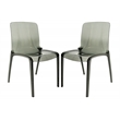 LeisureMod Murray Mid-Century Modern Dining Side Chair in Black Set of 2