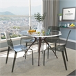LeisureMod Murray Mid-Century Modern Dining Side Chair in Black Set of 4